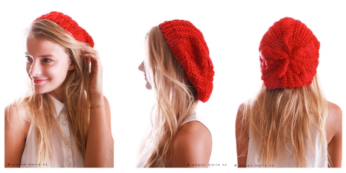 Red Slouch Beanie from Pagan Marie $25
