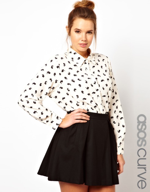 ASOS CURVE Exclusive Shirt in Rabbit Print, $74.24 from ASOS