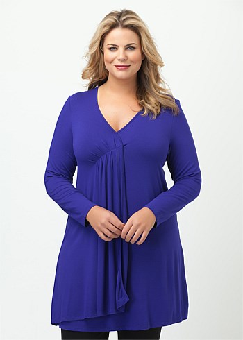 Virtu Ambient Drape Tunic in violet, AUD $79.95 from TS14+